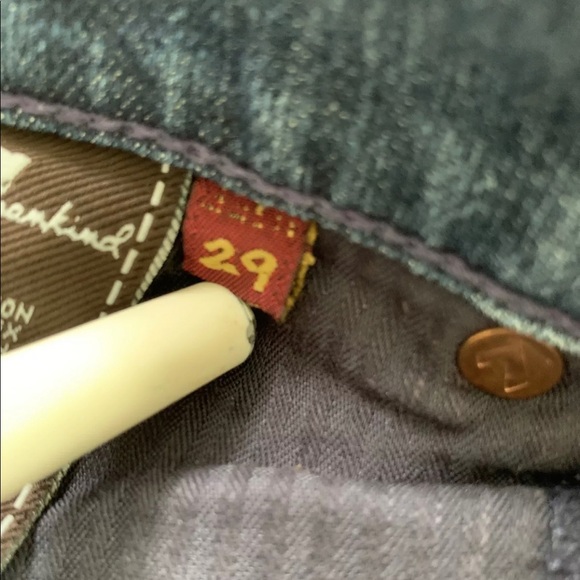 7 for all Mankind Distressed Straight Leg Jeans - Picture 10 of 11